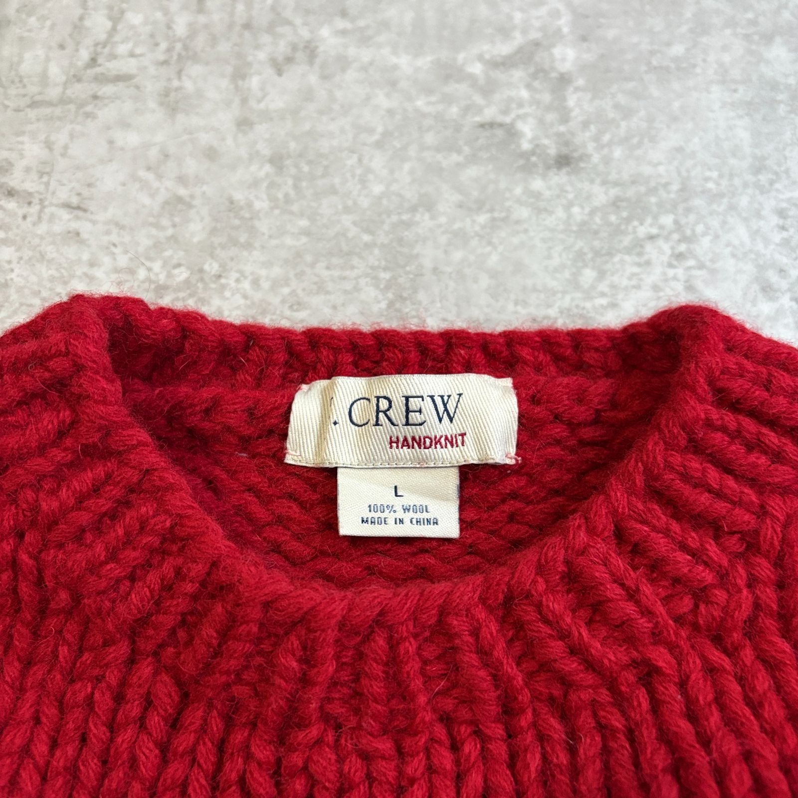 90~00s J.CREW Wool Handknit 【 red 】 Jクルー ジェイクルー ウール 