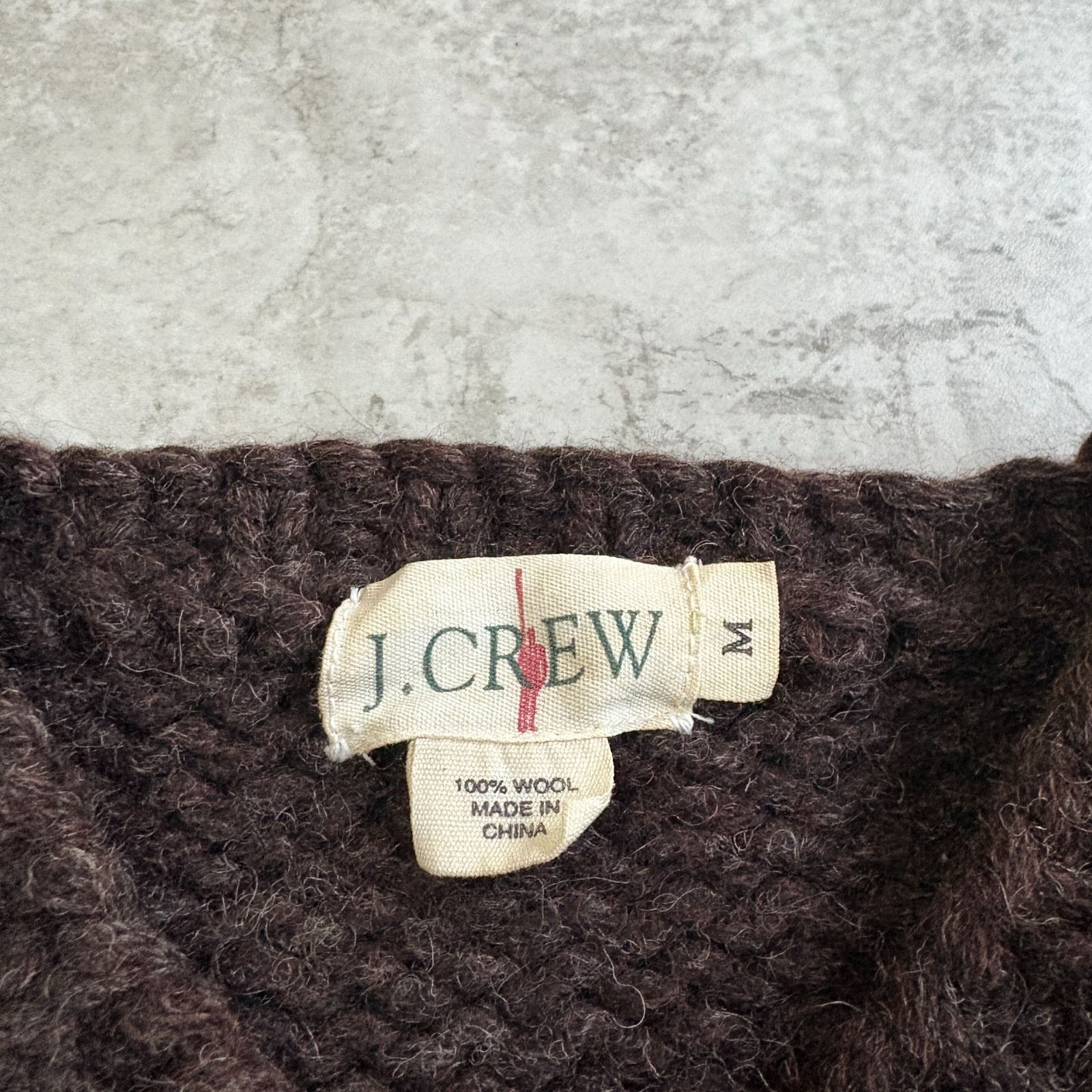 90s J.CREW Wool Handknit 【 brown 】 Jクルー ジェイクルー ウール 