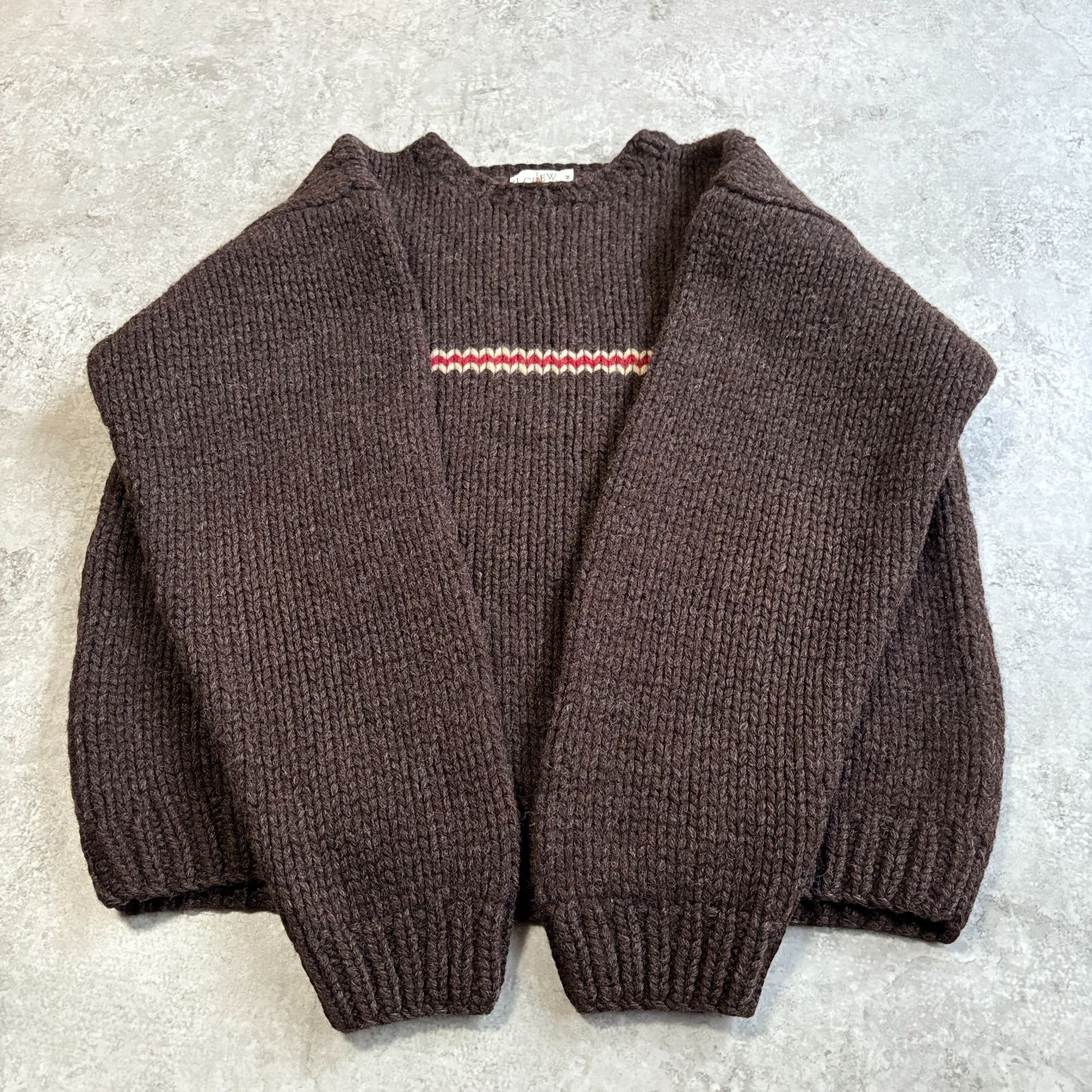 90s J.CREW Wool Handknit 【 brown 】 Jクルー ジェイクルー ウール 