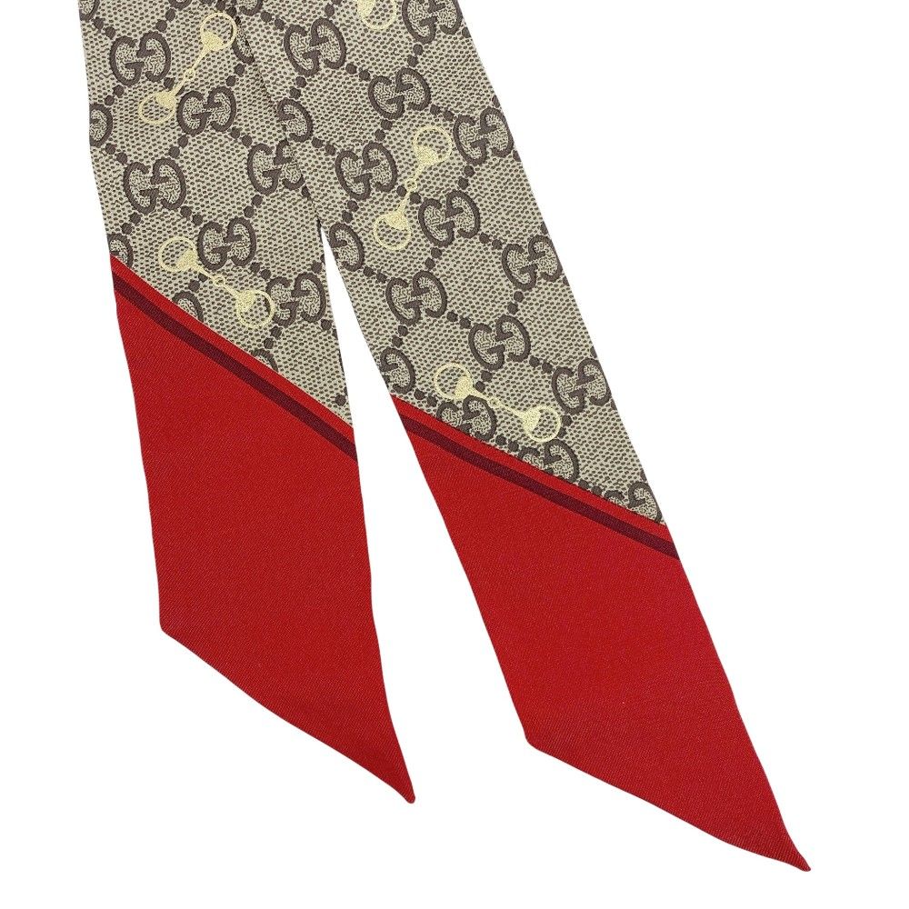 グッチ □未使用□ GG ホースビット ツイリー スカーフ ネックボウ