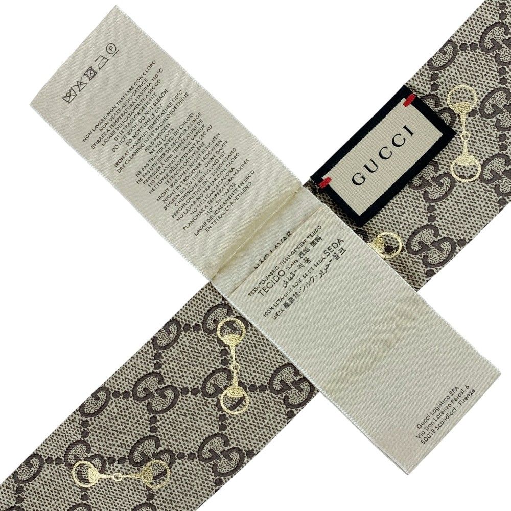 グッチ □未使用□ GG ホースビット ツイリー スカーフ ネックボウ