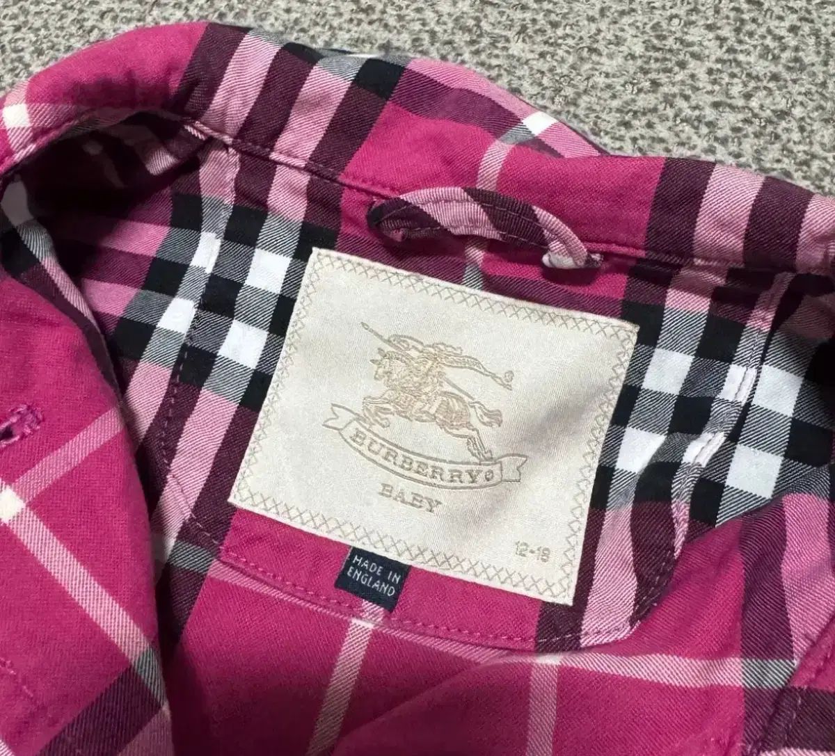 12-18 バーバリー ピンク CHECK ジャケット キッズ - メルカリ