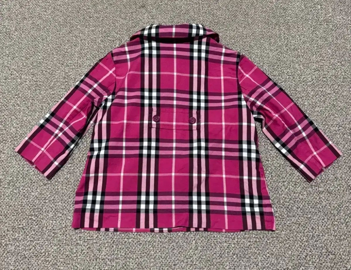 12-18 バーバリー ピンク CHECK ジャケット キッズ - メルカリ