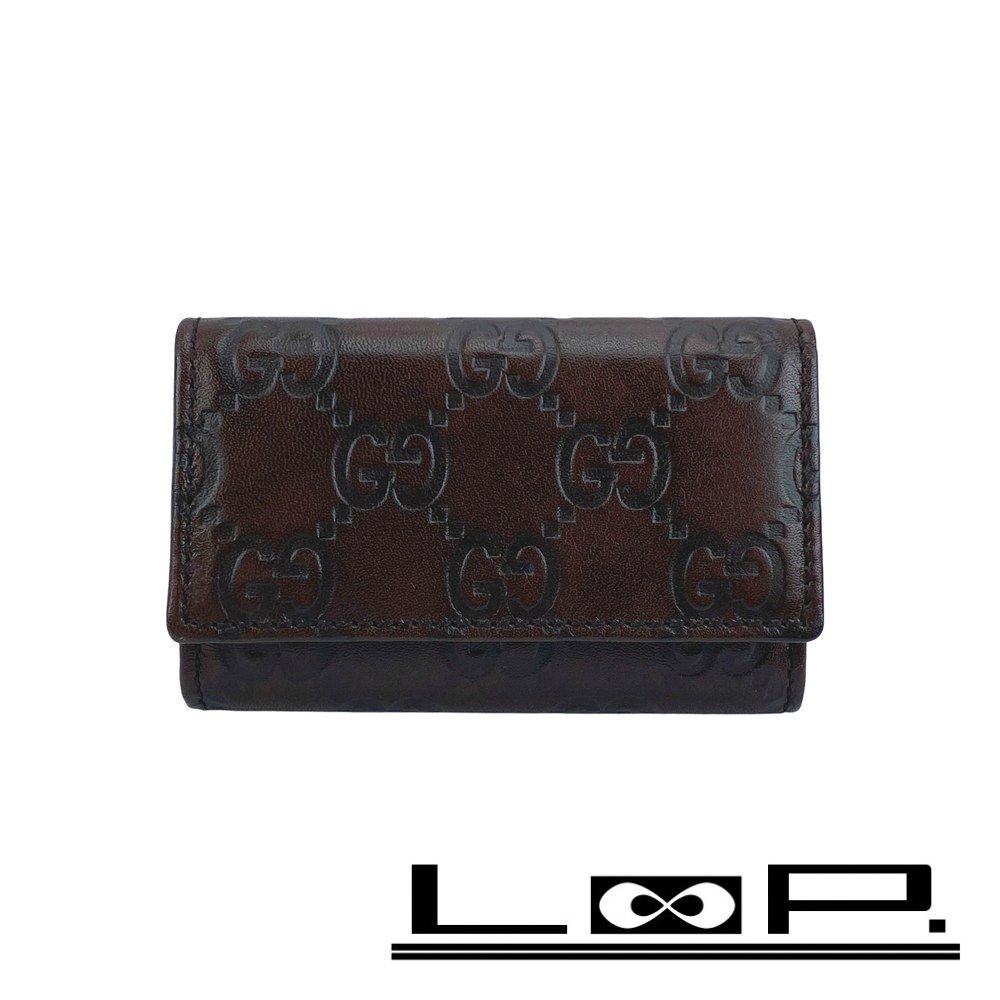グッチ 6連キーケース GG ダブルG レザー シマ ブラウン 138093 箱 495816 7