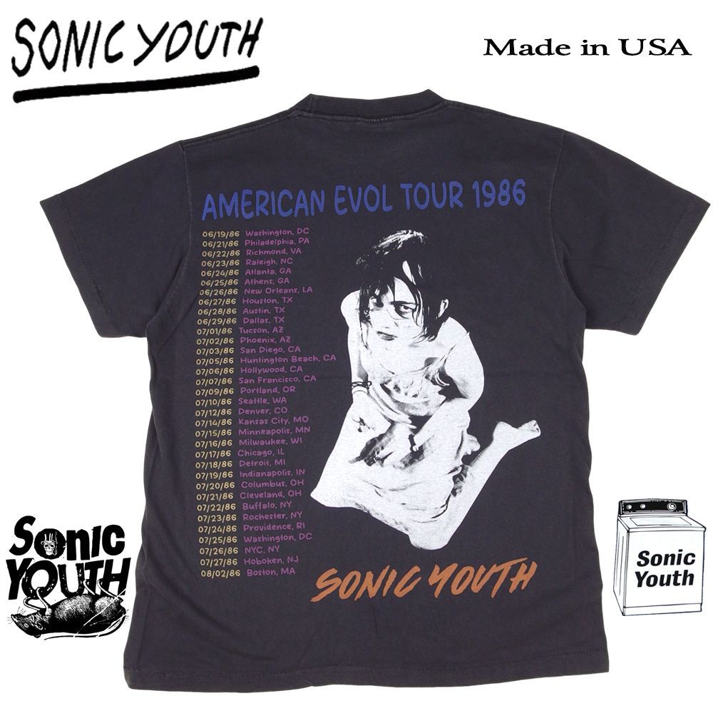 328 SONIC YOUTH ソニックユース Tシャツ ブラック Lサイズ sonic