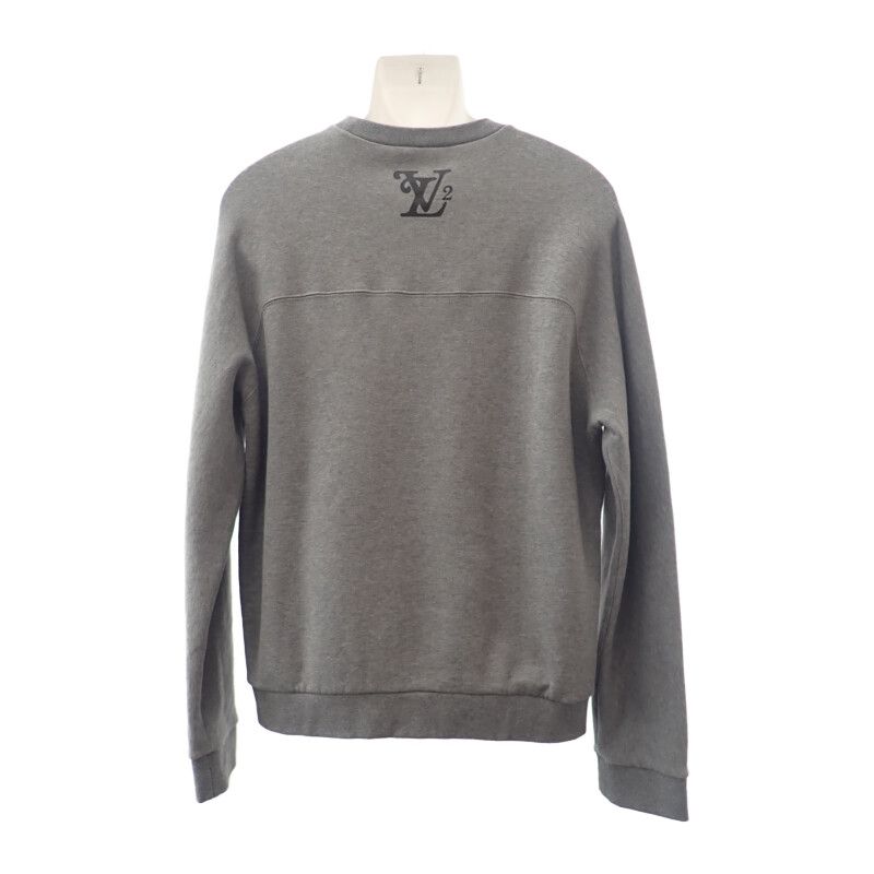 ルイヴィトン LOUIS VUITTON NIGOコラボ スクエアード LVスウェットシャツ Lサイズ 1 A 7 X 6 Z スウェット コットン グレー クルーネック 裏起毛 ファッション カジュアル メンズ ABランク