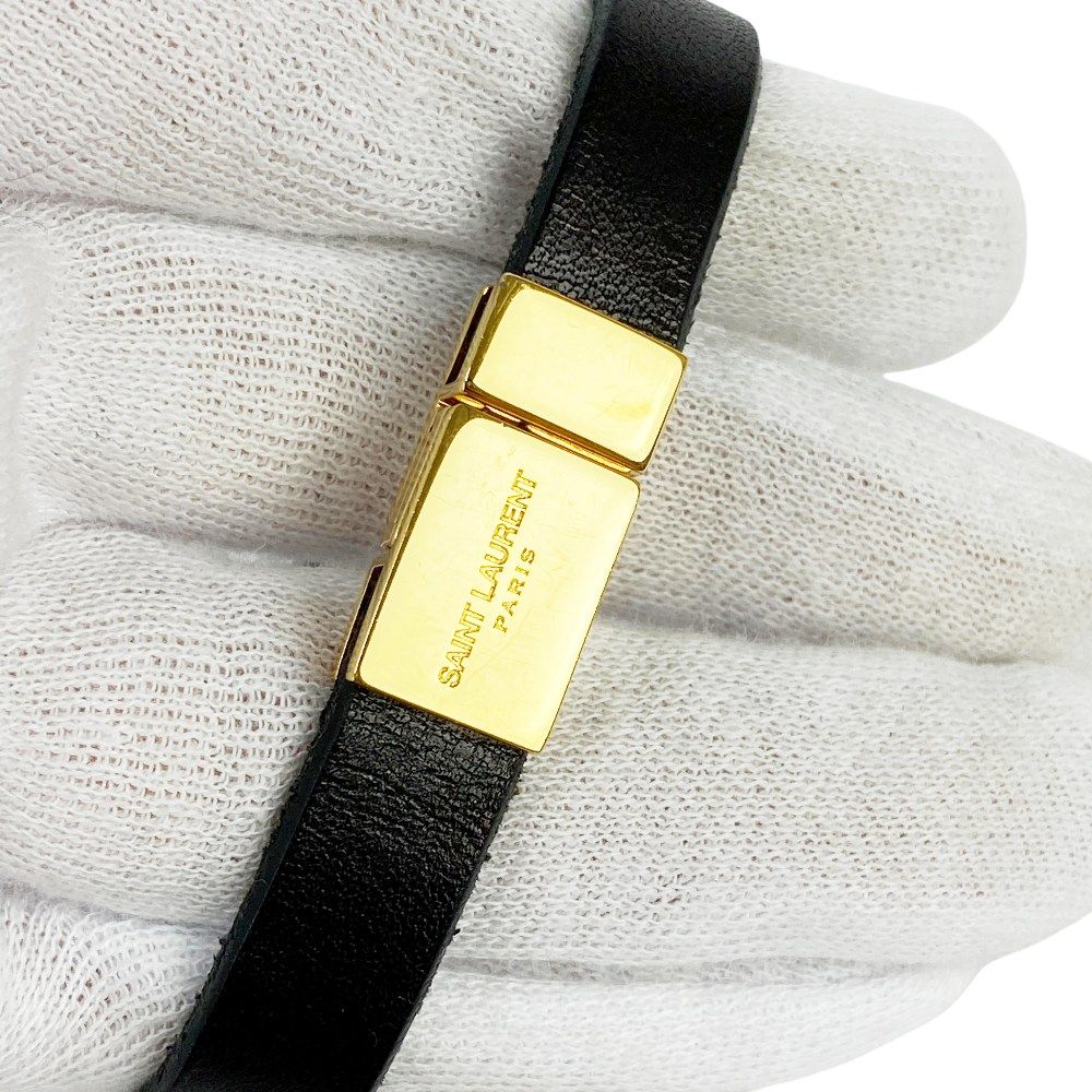 サンローラン □美品□ ブレスレット YSLロゴ マグネット式 バングル