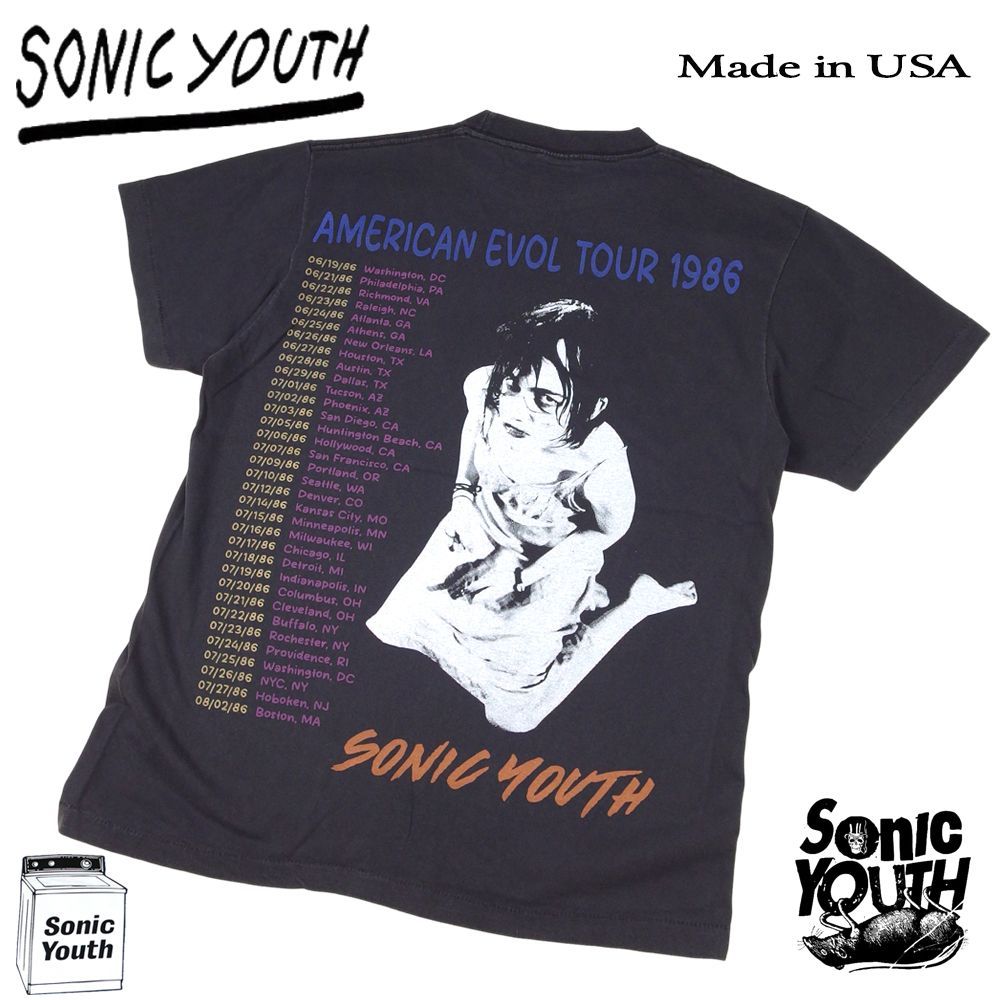 328 SONIC YOUTH ソニックユース Tシャツ ブラック Lサイズ sonic