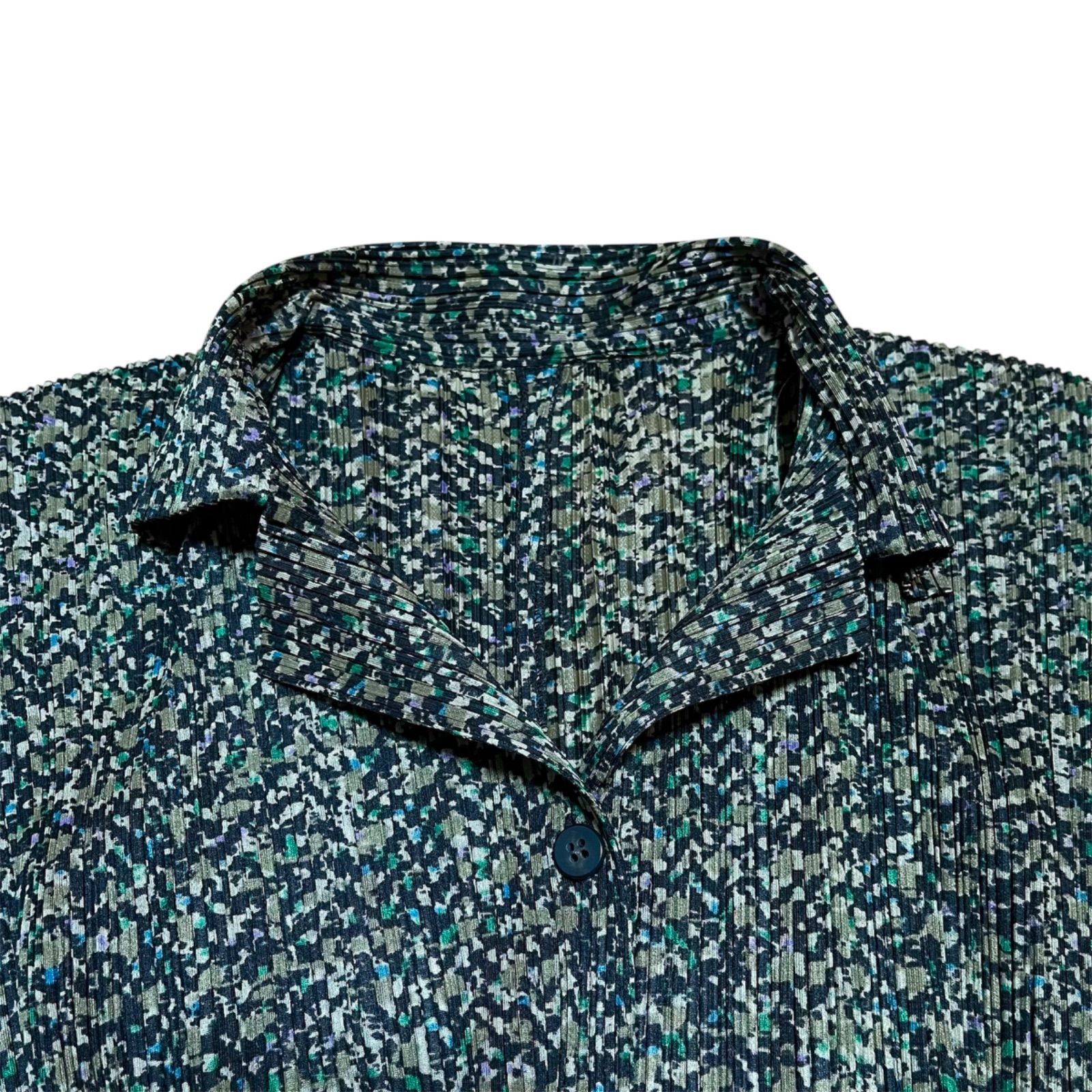 PLEATS PLEASE プリーツプリーズ PP74-JK725 長袖シャツ カーキ マルチ