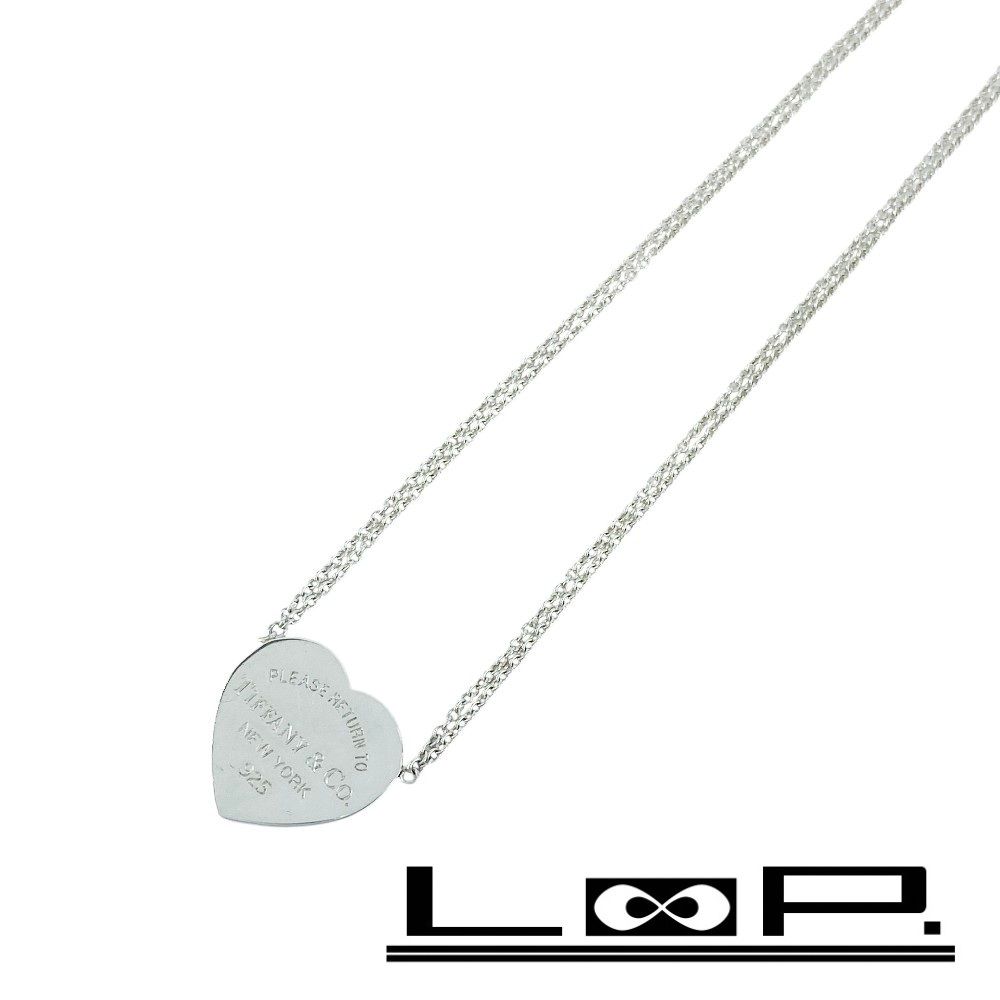 ティファニー □美品□ リターントゥ ハート ダブルチェーン