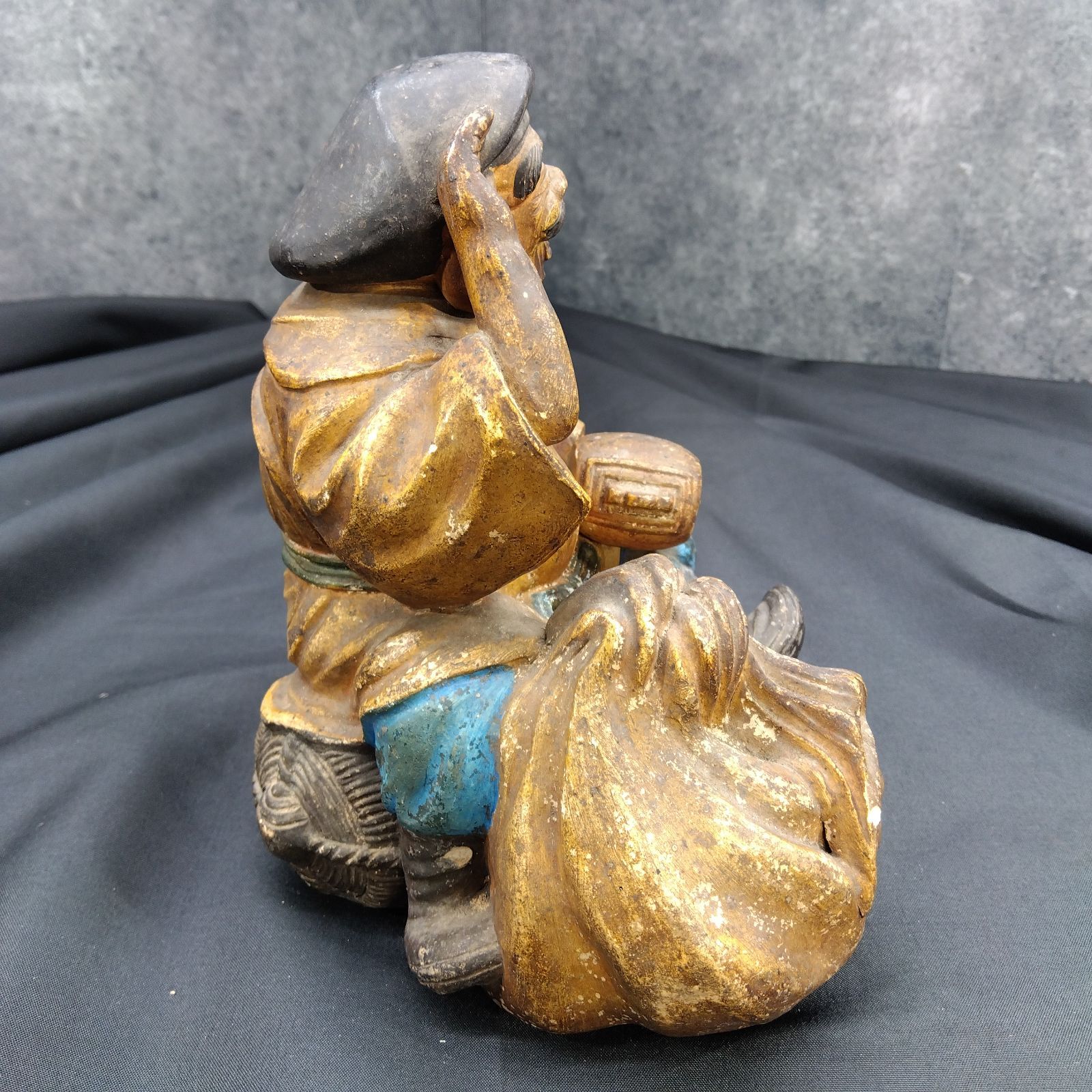 大黒天 置物 陶器 彩色 昭和レトロ 福の神 開運 七福神 和風