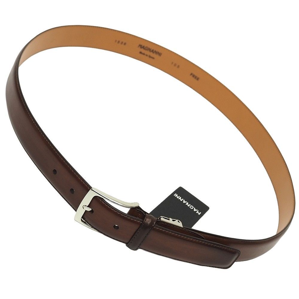 未使用品 MAGNANNI レザーベルト 【サイズ：FREE】 ブラウン