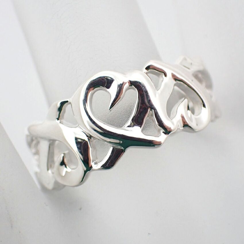 ティファニー 925 トリプルラビングハート リング /14号/j106-9 - メルカリ