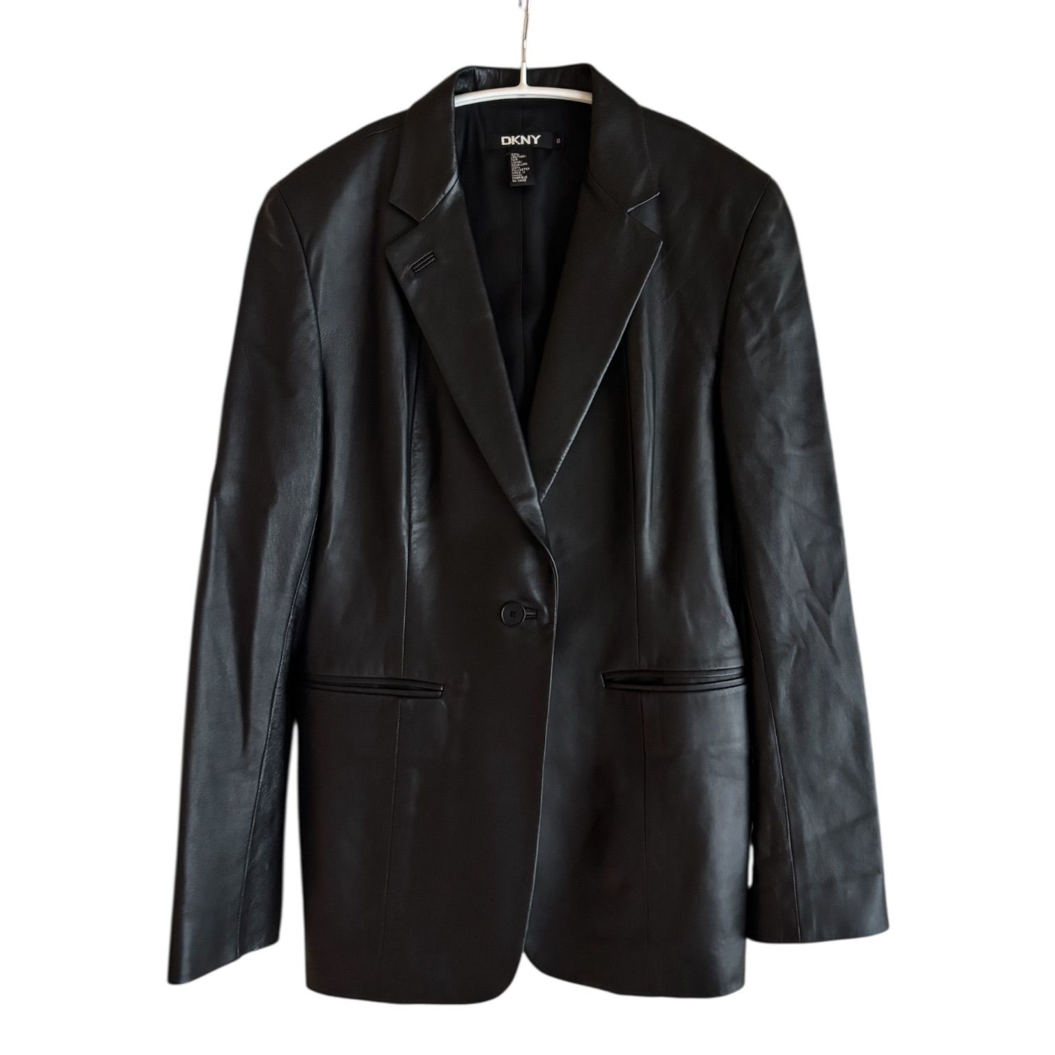 DD122 DKNY ダナ・キャラン レザージャケット 本革 ブラック メンズ 6 