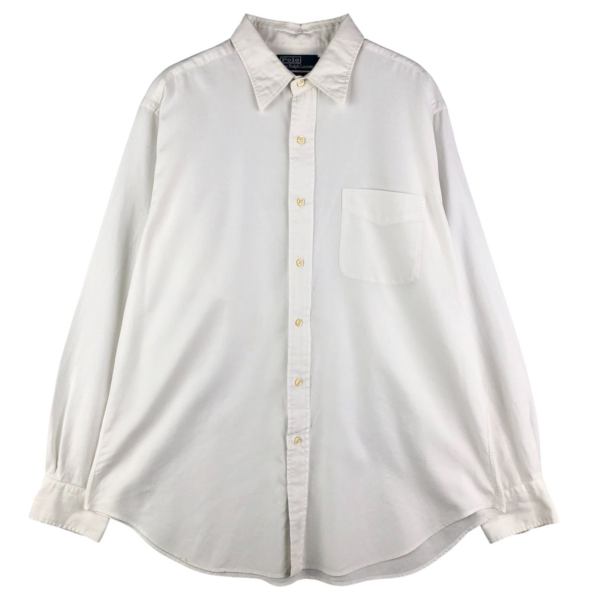 Ralph Lauren 白シャツ ラルフローレン 無地シャツ ANDREW 古着 ラルフローレン Ralph Lauren POLO by Ralph Lauren ANDREW 長袖
