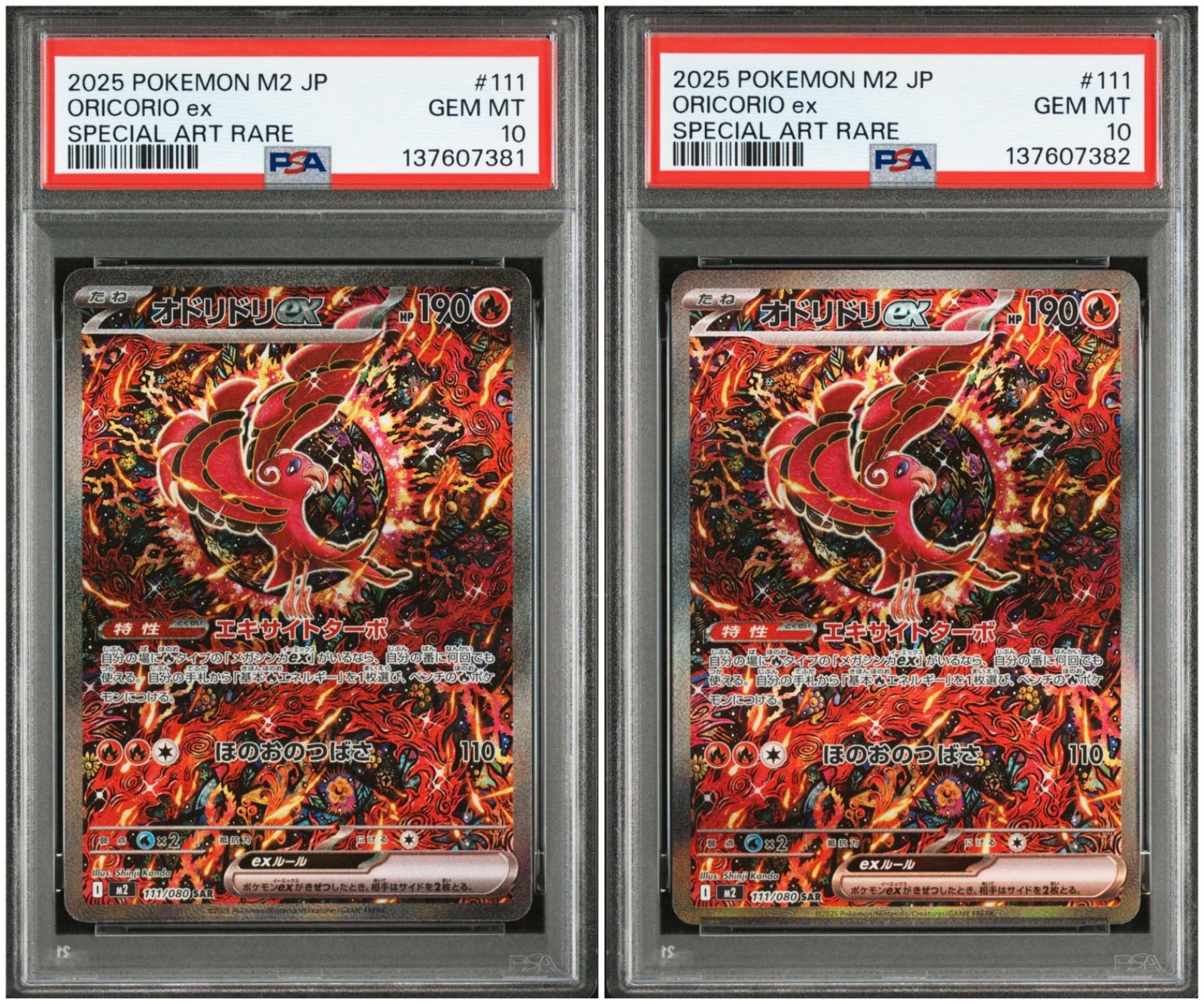 PSA10】 2連番 オドリドリex SAR インフェルノX - メルカリ