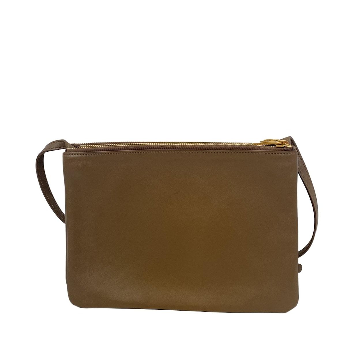 CELINE(セリーヌ) ショルダーバッグ トリオラージ グレージュ レザー