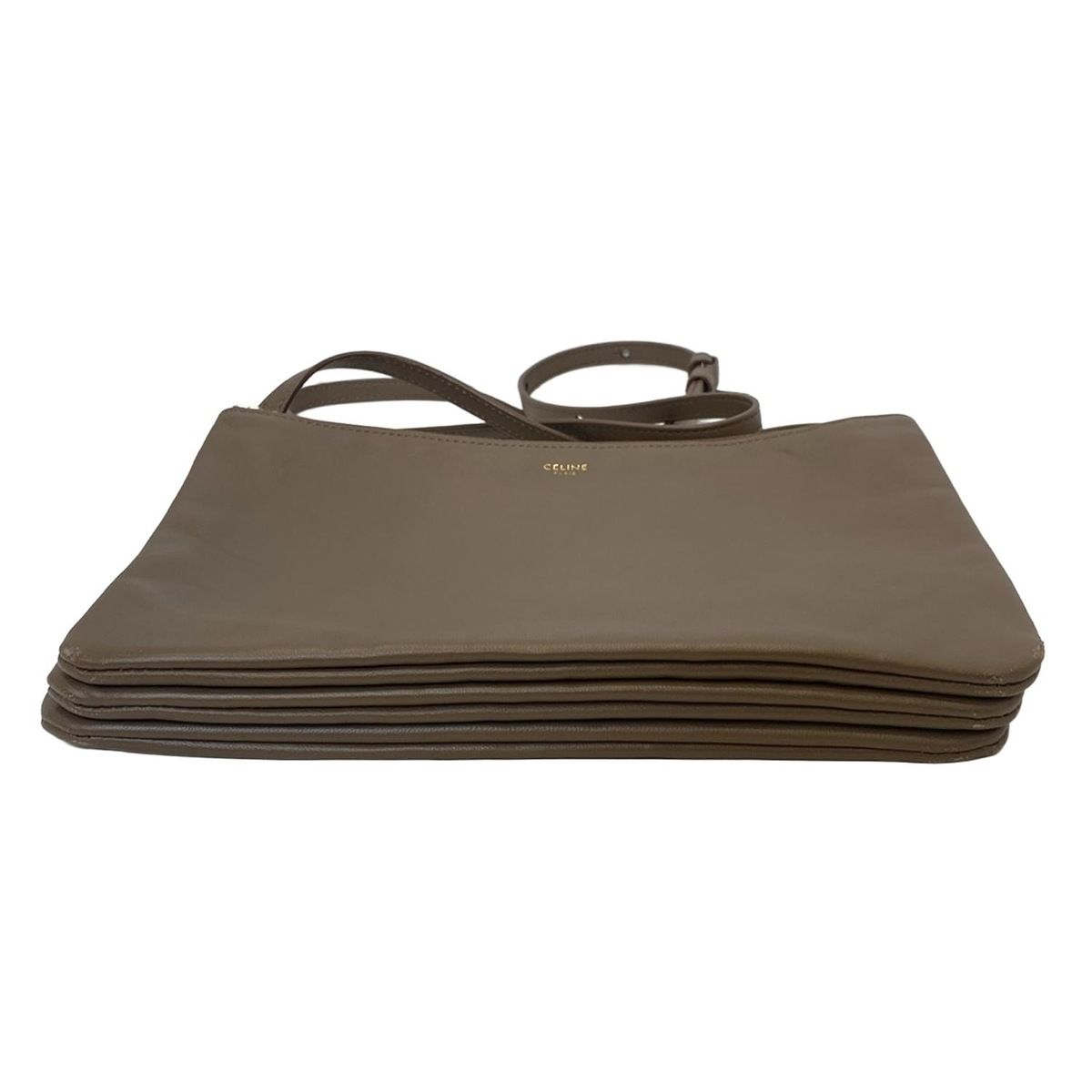 【人気品】 セリーヌCELINE トリオ斜めがけショルダーバッグ グレージュ 楽天市場】CELINE （セリーヌ） トリオ スモール ショルダーバッグ