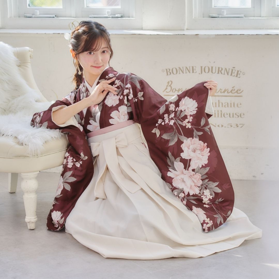 袴4点セット 卒業式 小学生 大学生 はかま 袴セット レディース 98 WWH LBJ