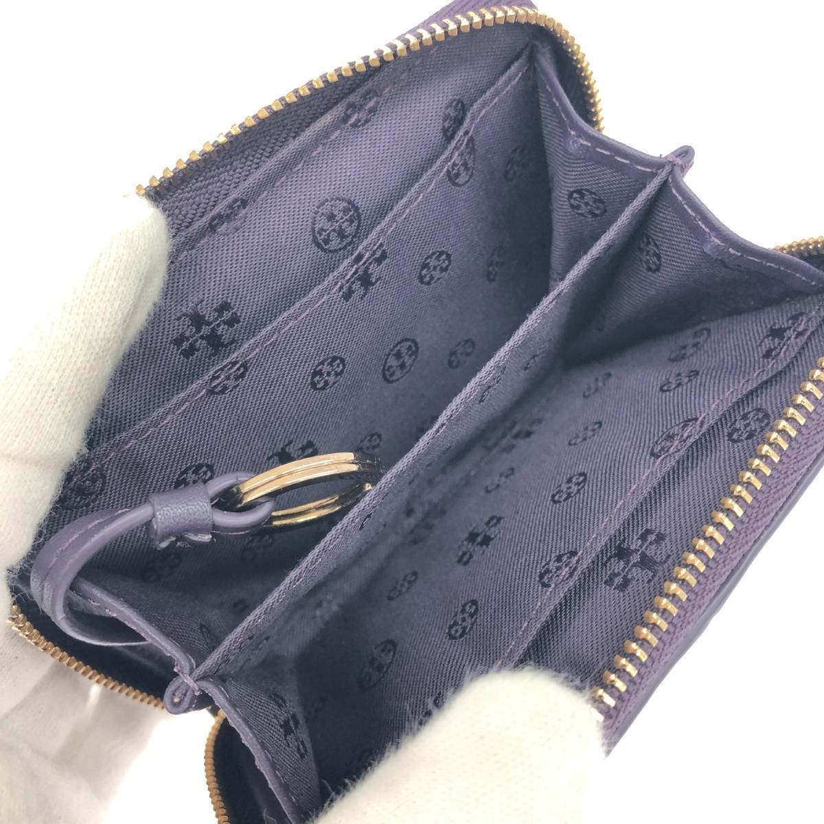 TORYBURCH トリーバーチ コインケース レザー パープル レディース