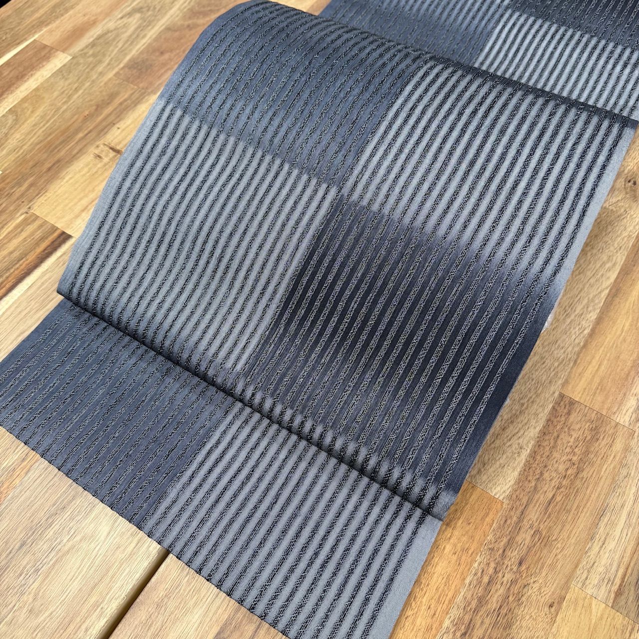 日本工芸会正会員 樋口隆司 小千谷湯揉み絹縮全通袋帯 超 お仕立て上がり まるで締めていないかのように軽い帯