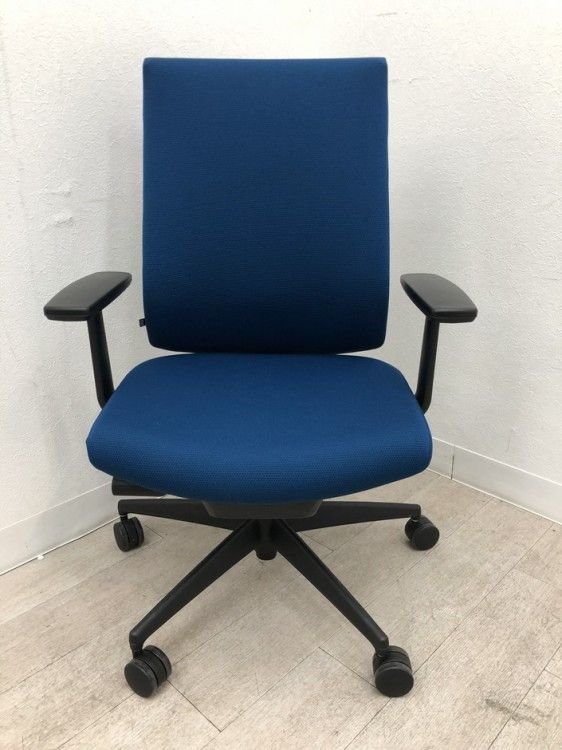  アウトレット品 コクヨ 固定肘付ウィザード４チェア C06 B212CW ブルー PCチェア オフィスチェア ワークチェア 椅子 チェア