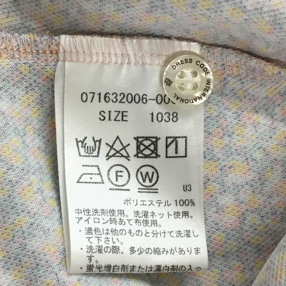 ZOY ポロシャツ 新品タグ付き 超美品】ゾーイ 長袖ポロシャツ ピンク×マルチカラー 総柄 LIBERTY