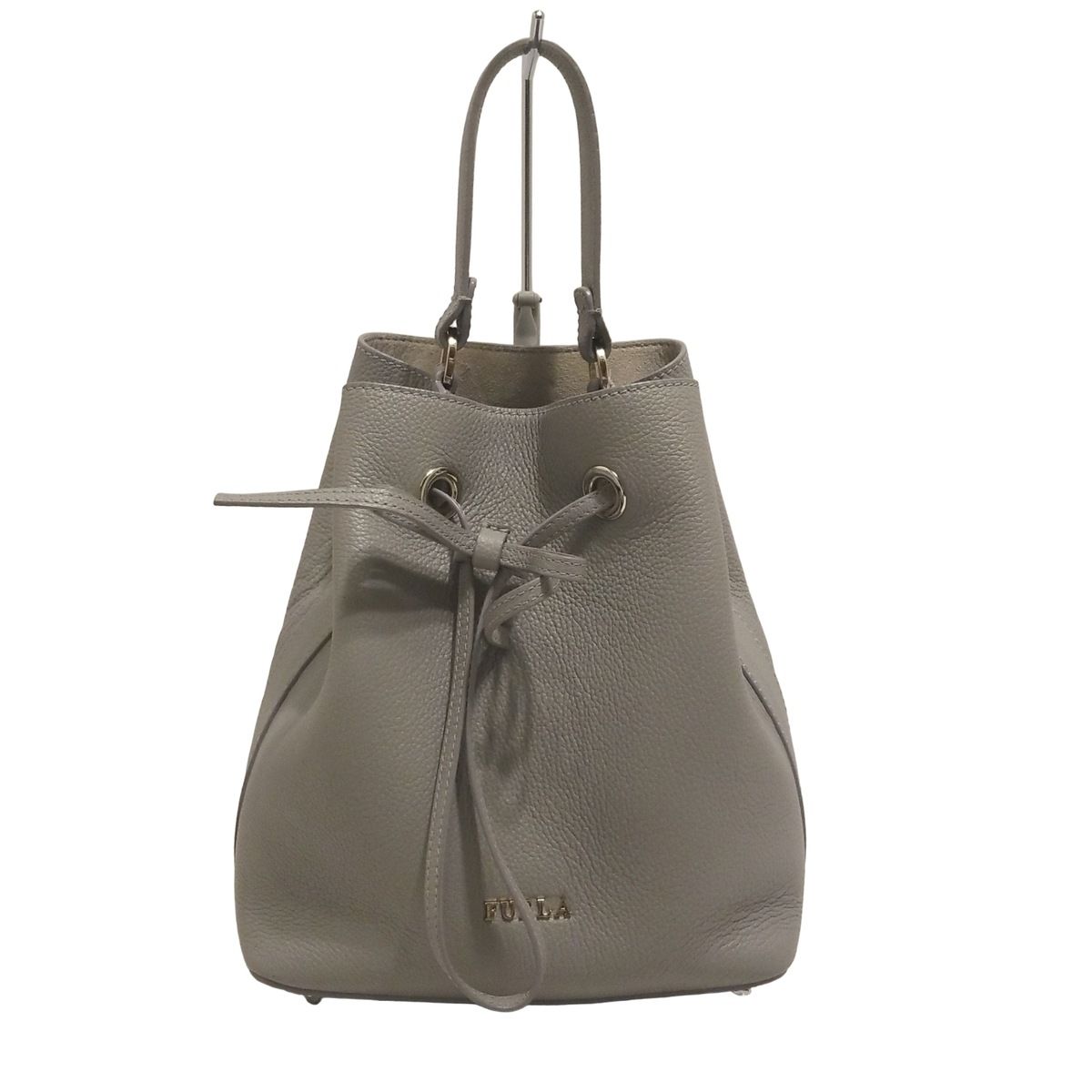 美品】フルラ 2way ショルダーバッグ コスタンザ 巾着 肩がけ ホワイト 
