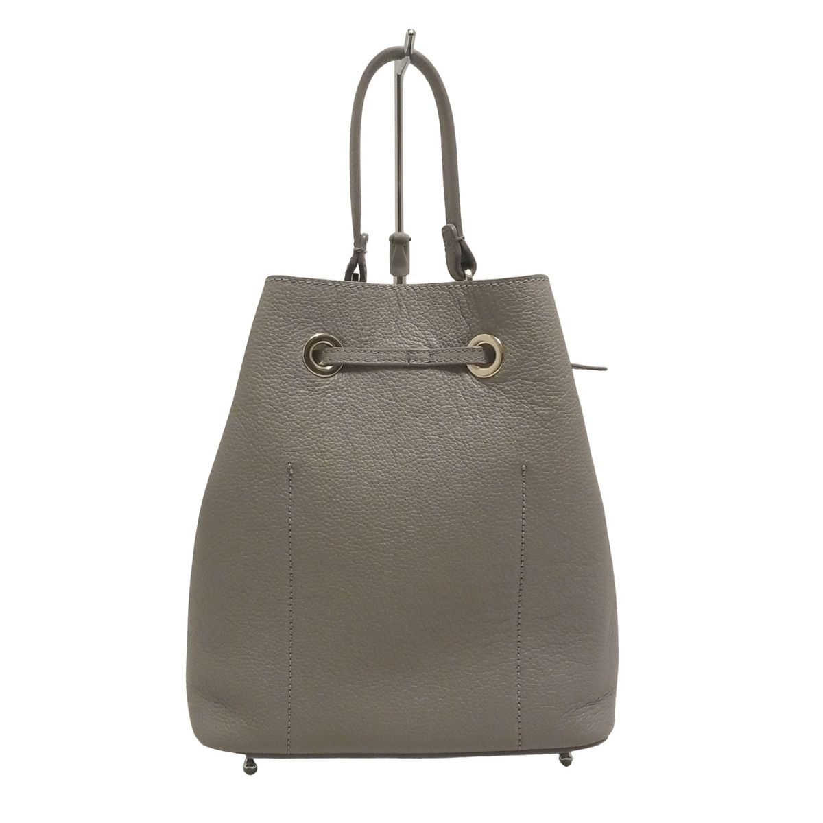 FURLA(フルラ) ハンドバッグ コスタンザ グレー 巾着型 レザー - メルカリ