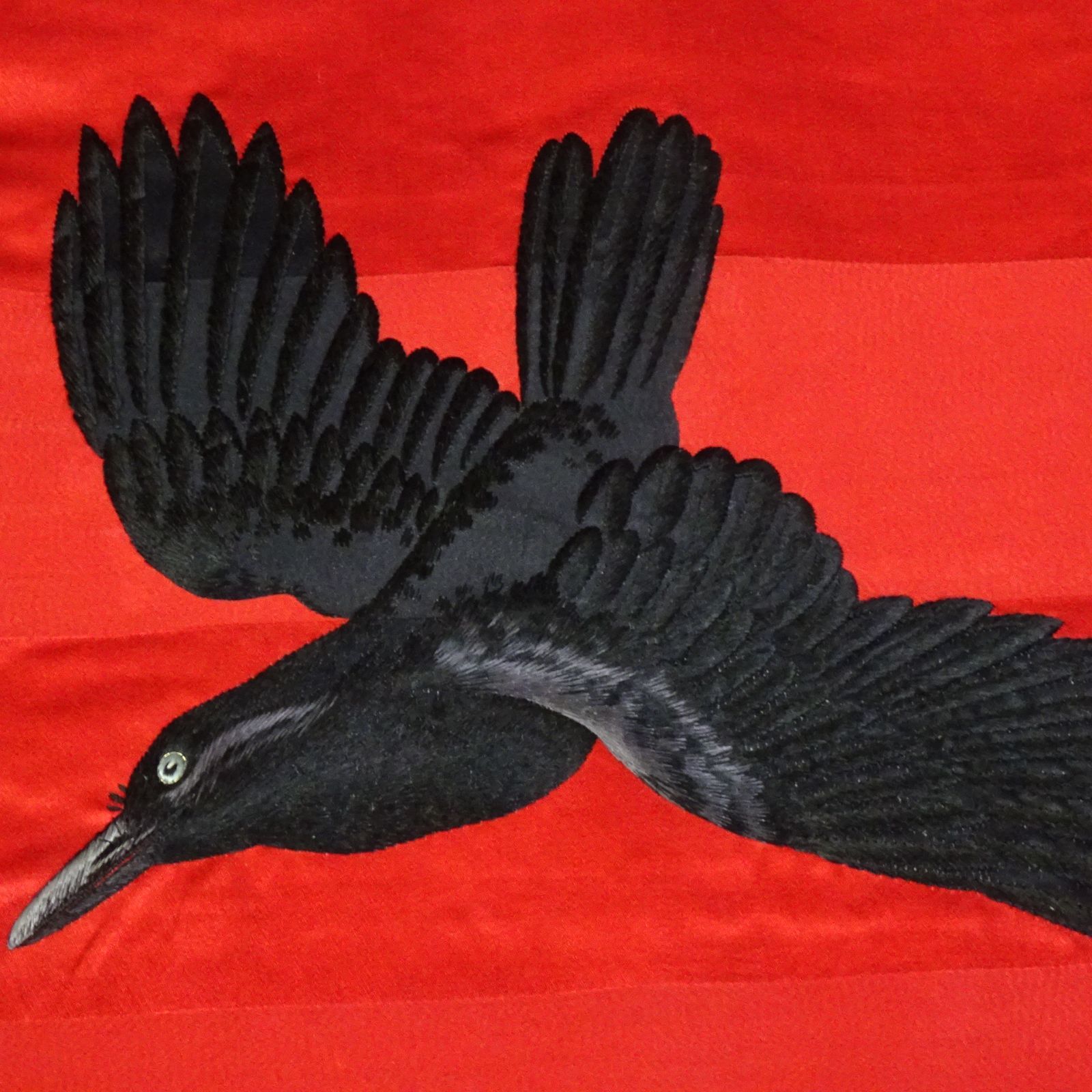 アンティーク 名古屋帯 烏（カラス） 刺繍 珍品【232270】 - メルカリ