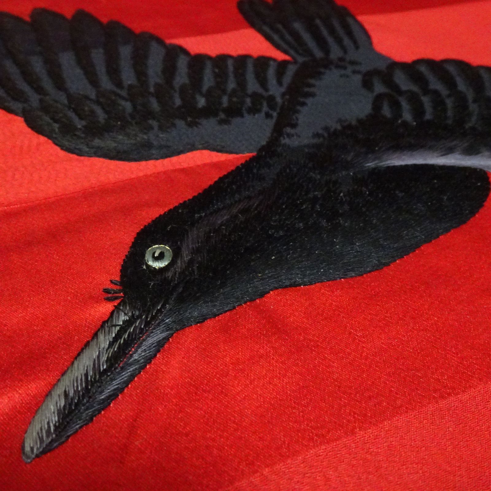 アンティーク 名古屋帯 烏（カラス） 刺繍 珍品【232270】 - メルカリ