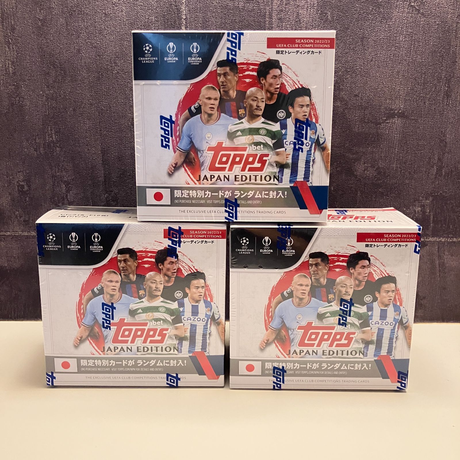 2025-23 Topps UEFA JAPAN Edition Soccer ボックス factory sealed box 3箱
