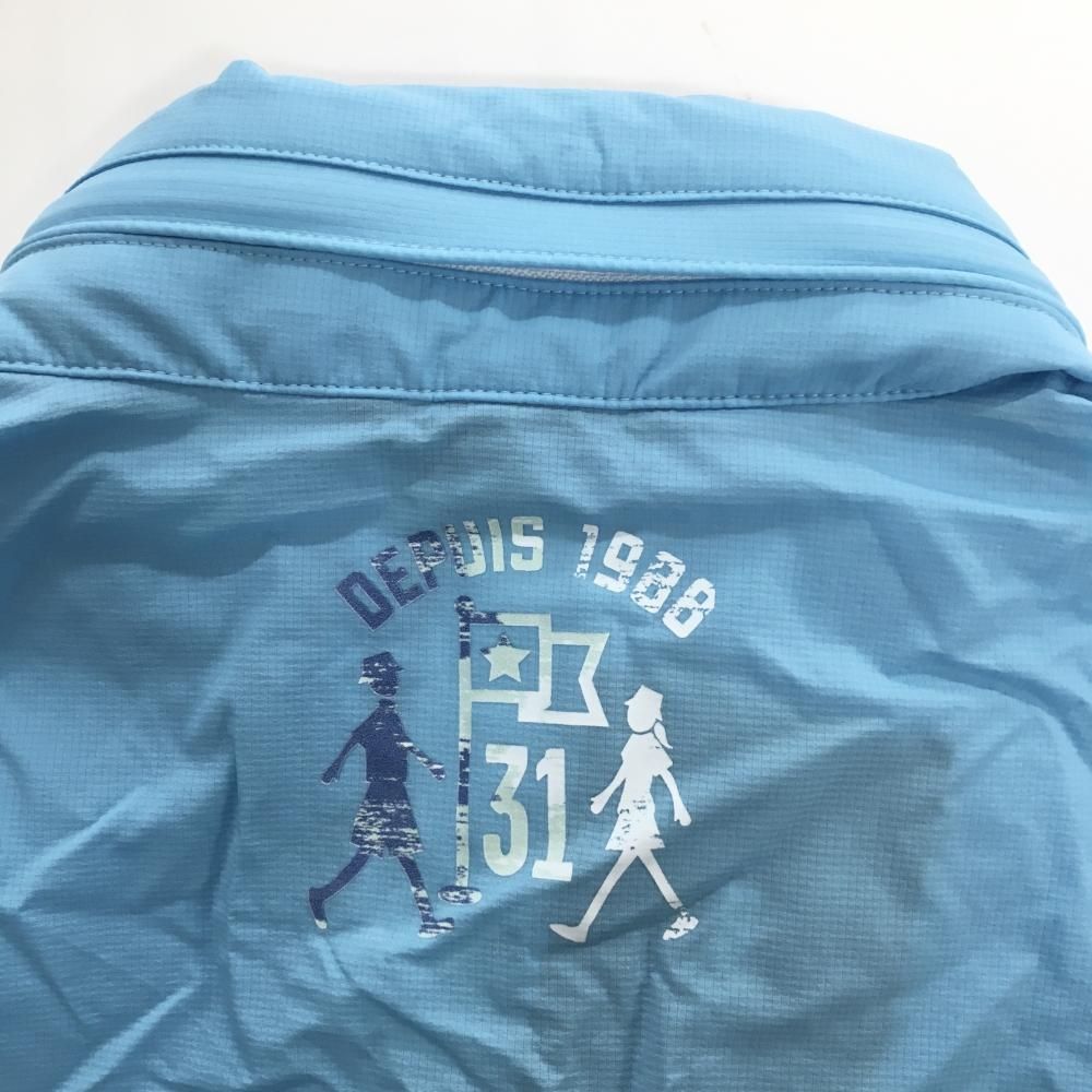 新品】ゾーイ ナイロンジャケットブルゾン ライトブルー 薄手 フード