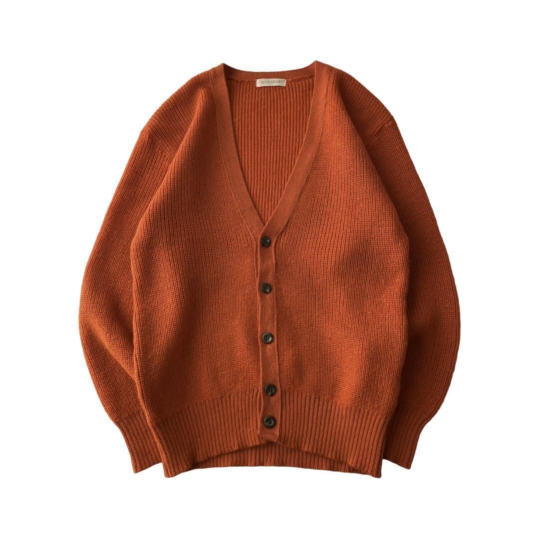 old デザインニット カーディガン レトロ ウール ジャパンヴィンテージ