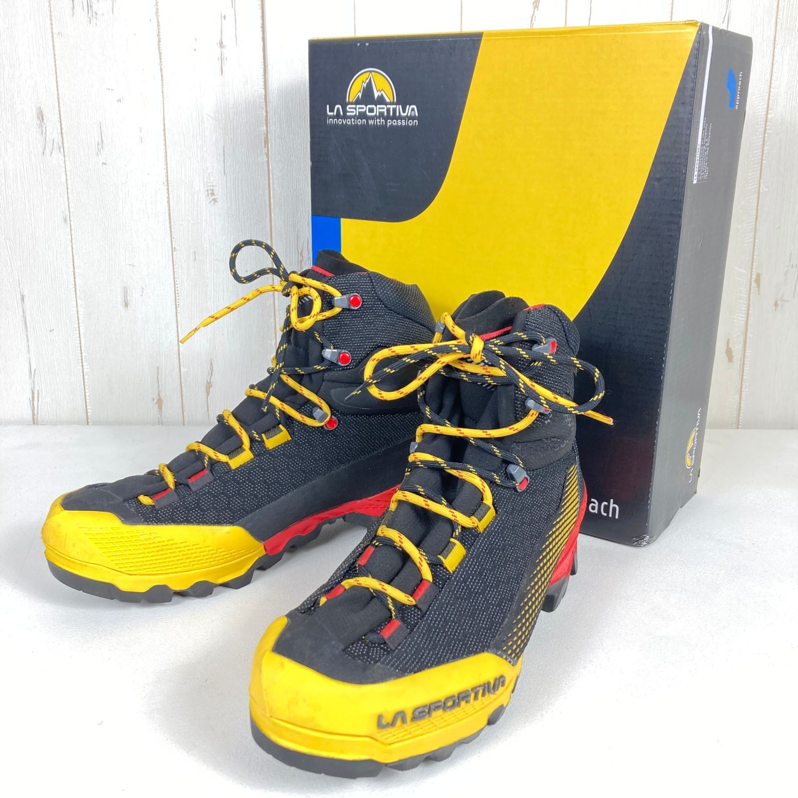 Men s 26.7 cm ブラック系 La Sportiva ラ スポルティバ エクイリビウム ST GTX Aequilibrium ブラック×イエロー フットウェア アルパインブーツ z