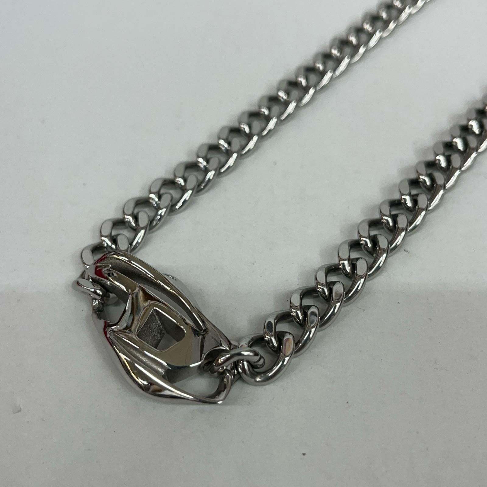 DIESEL ディーゼル ネックレス ステンレススチールチェーンネックレス シルバー 134