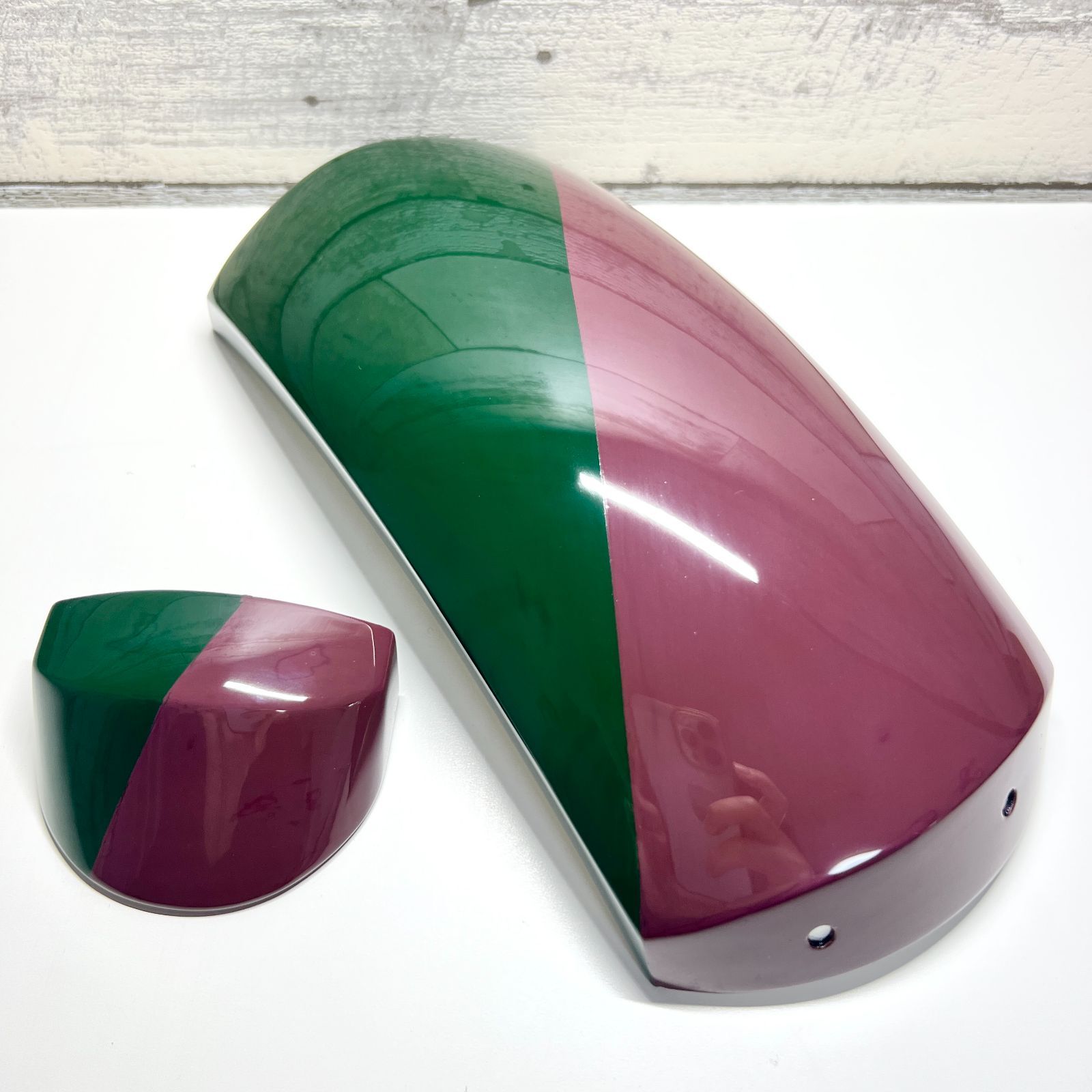 津軽用 津軽塗り胴掛 単色塗り分け 紫 緑