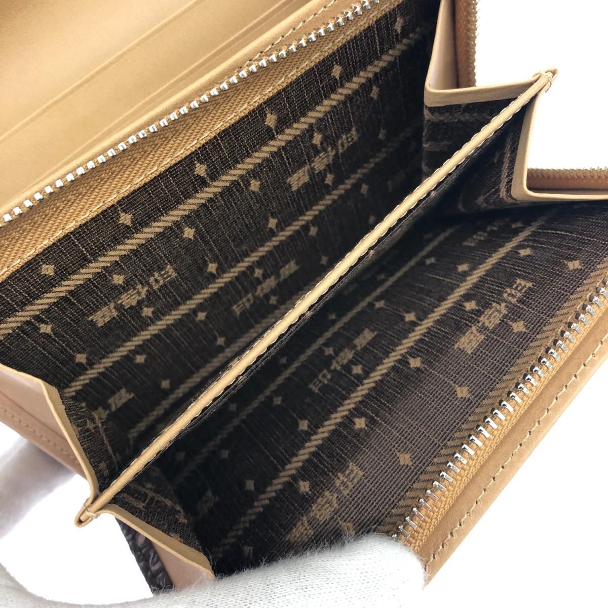 印傳屋 インデンヤ 財布 鹿革/フォルキィ ブラウン レディース