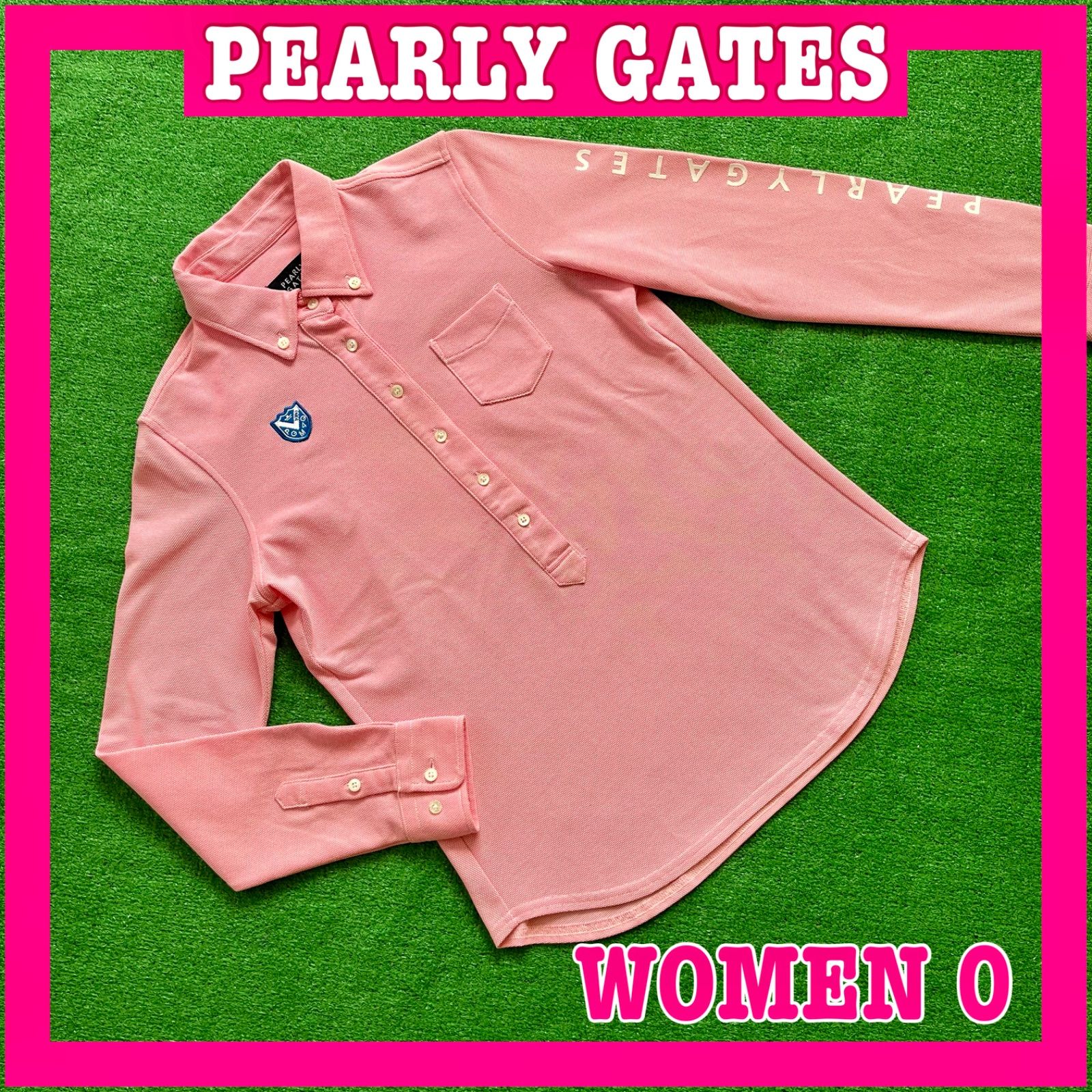 PEARLY GATES パーリーゲイツ 長袖 ボタンダウン コットン混 ゴルフ