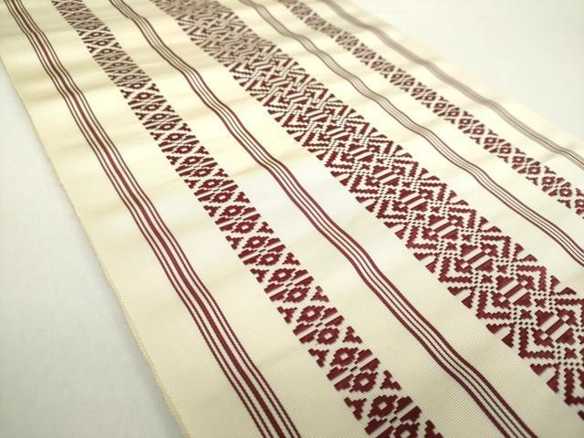 平和屋着物 本場筑前博多織 八寸名古屋帯 献上 証紙付き 正絹 ps