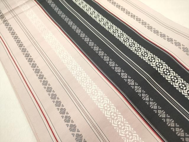 平和屋着物 本場筑前博多織 八寸名古屋帯 千織献上 岡崎暘作 証紙付き 正絹 op