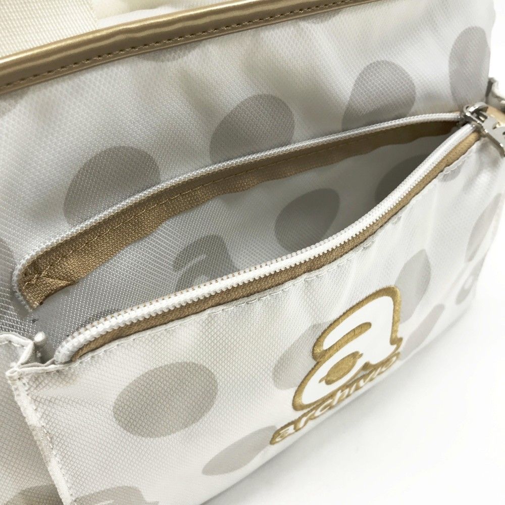 ARCHIVIO アルチビオ カートバッグ ロゴ ドット柄 ホワイト系