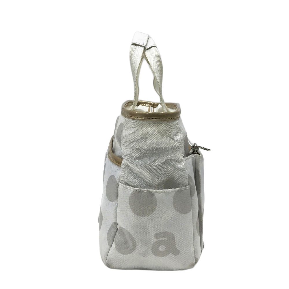 ARCHIVIO アルチビオ カートバッグ ロゴ ドット柄 ホワイト系