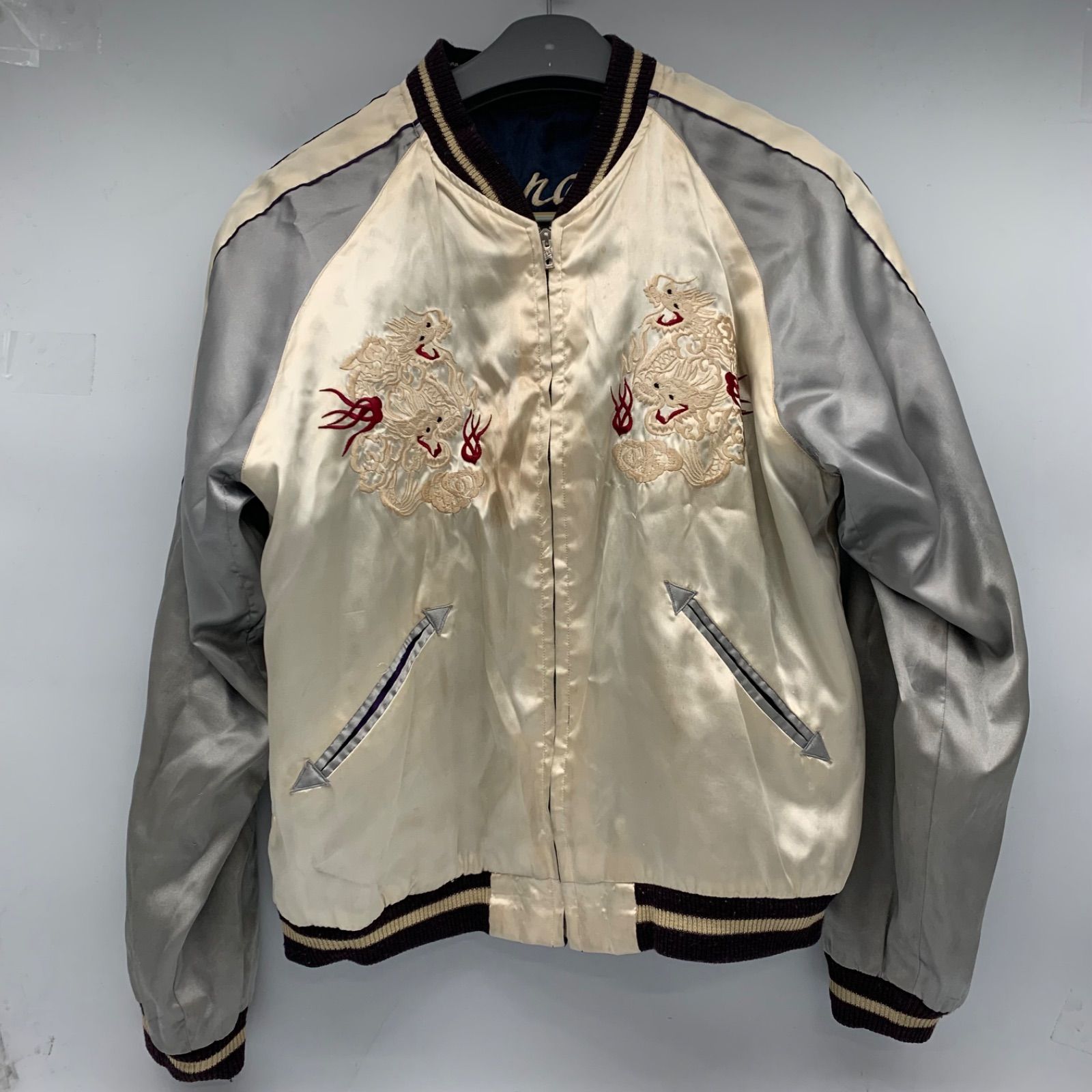 EF 1203-10-2 TAILOR TOYO テーラー東洋 龍刺繍 スーベニアジャケッ 和柄スカジャン リバーシブル ヴィンテージ風 size L