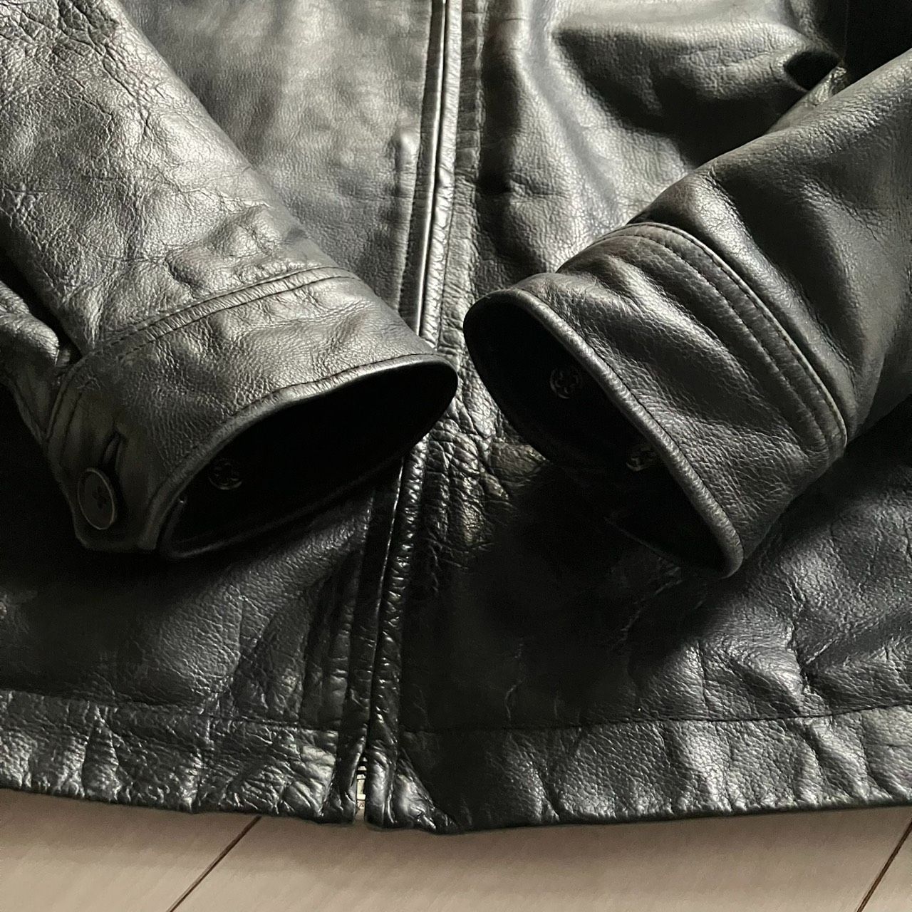 90s～ GAP レザージャケット 本革 ブラック キルティングライナー M