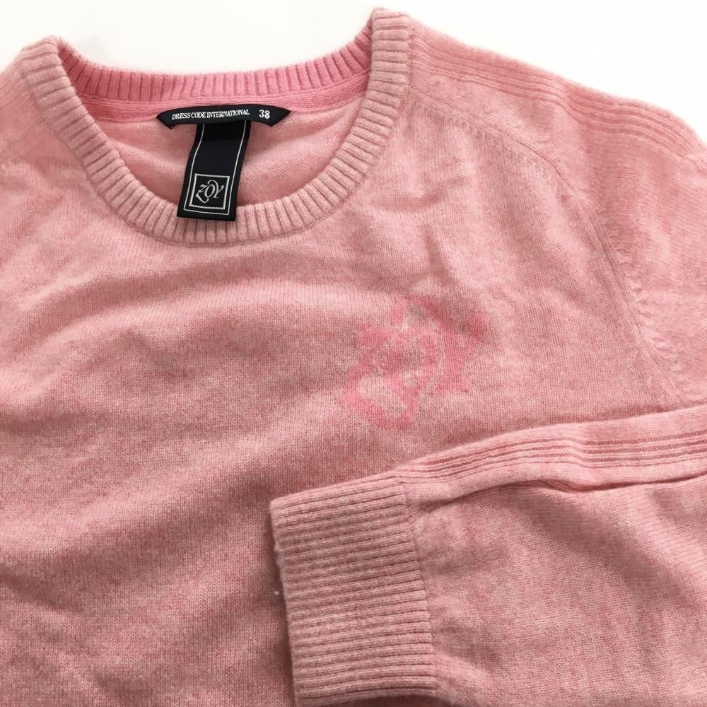 美品】ゾーイ セーター ピンク カシミヤ ロゴ ニット レディース 38(M