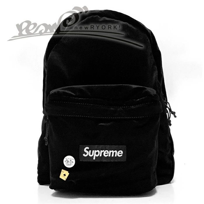 メンズ バックパック ブラック Supreme シュプリーム Velvet Backpack FW 25 B 8 シュプリームベルベットバックパック se 1445 r