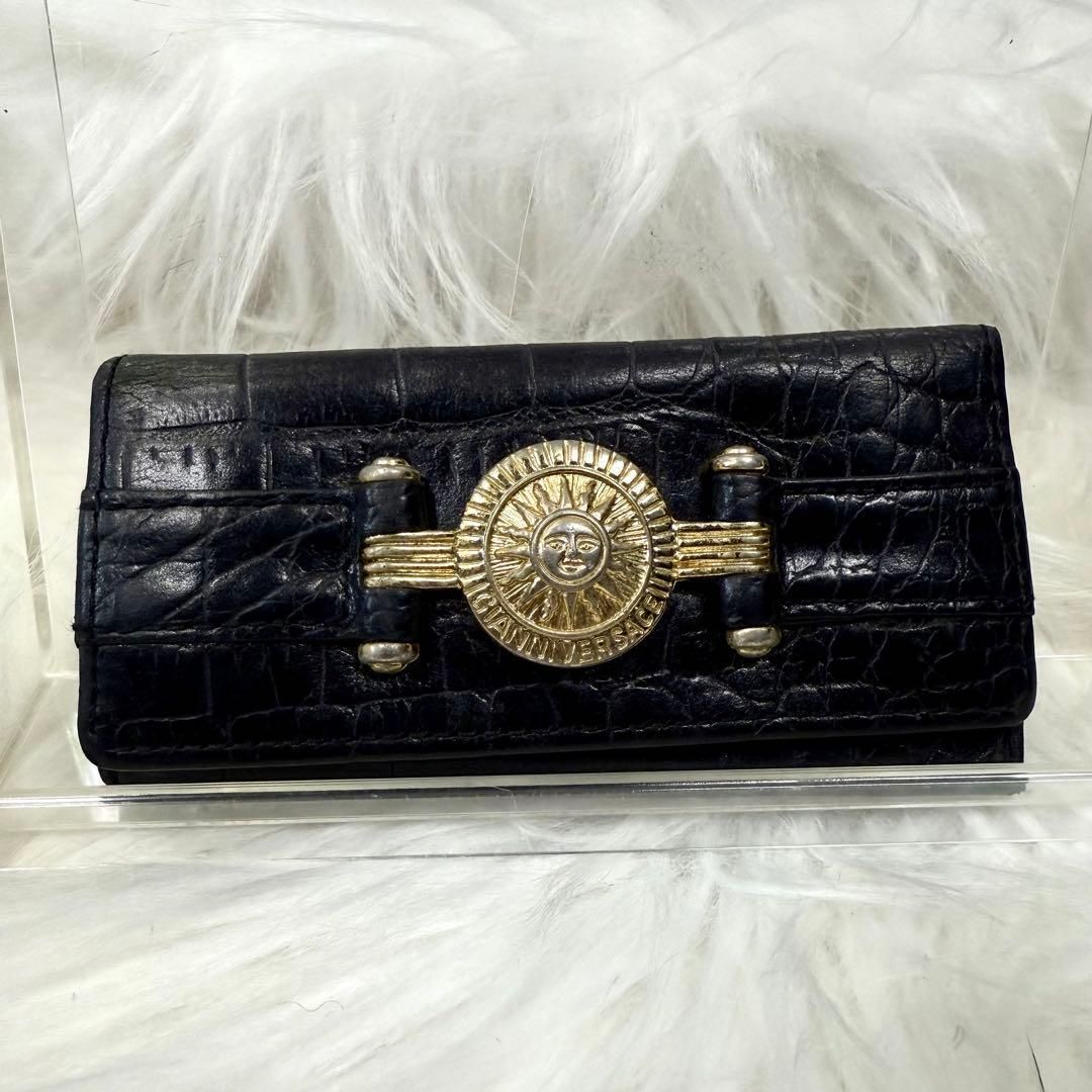 GIANNI VERSACE ジャンニヴェルサーチレザー三つ折りキーケース 太陽神