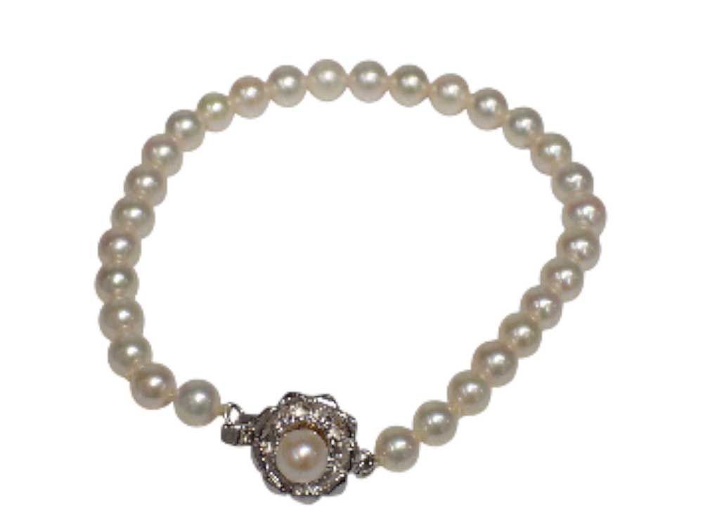 アコヤパール ブレスレット SV 8 33 g 16 5 cm Jewelry Akoya Pearl 4 9 mm Bracelet