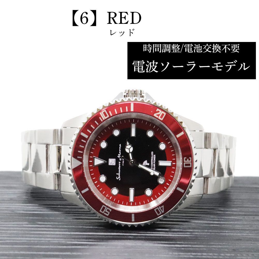 サルバトーレマーラ 腕時計 メンズ ソーラー 電波 10気圧防水